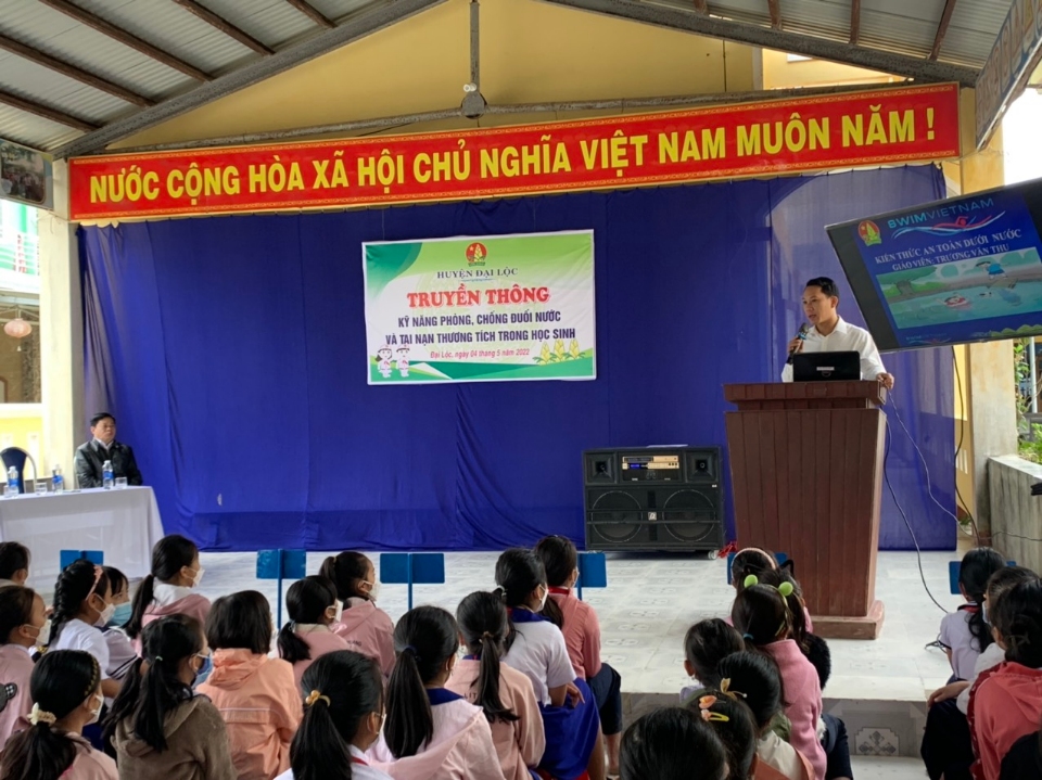 Đại Lộc:  Truyền thông phòng chống đuối nước và tai nạn thương tích trong học sinh năm học 2021 - 2022