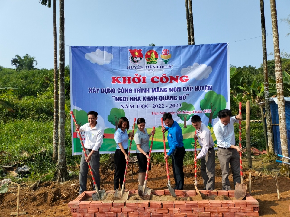 Tiên Phước khởi công xây dựng công trình măng non cấp huyện “Ngôi nhà Khăn quàng đỏ”
